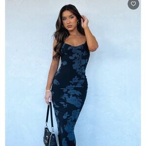 Floral Black Maxi Dress